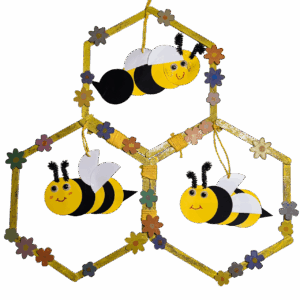 Bastelset - Biene in Honigwabe
